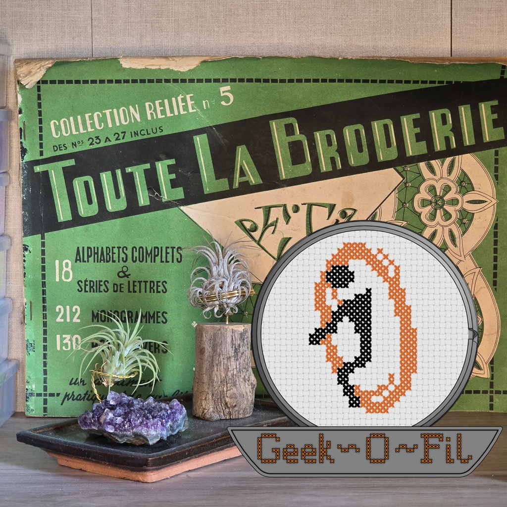 Portail magique orange_Broderie 8cm